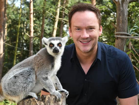 Russell Watson visited Yorkshire Wildlife Park ahead of a concert.