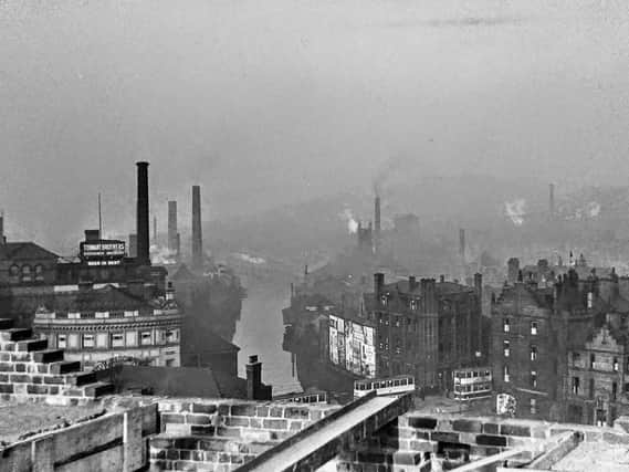 Smog-filled city. Picture: Estate of Jack Corbey