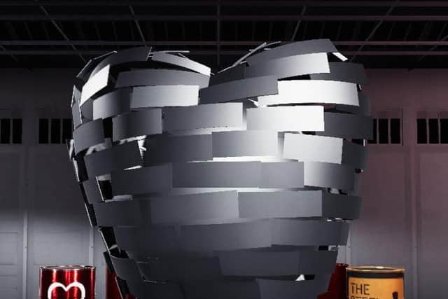 How the Heart of Steel sculpture will look (pic: The Steel Man)