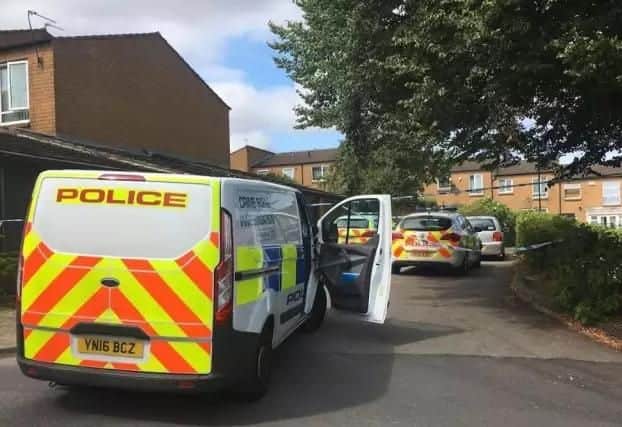The scene in Upperthorpe, following the fatal stabbing