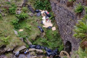 Flytipping off the A57 Snake Pass. Picture: Margaret Ryles