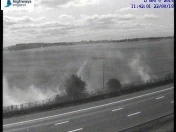A picture of the motorway blaze.