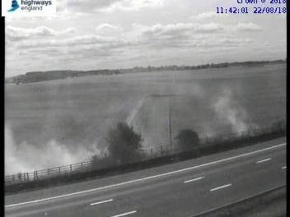 A picture of the motorway blaze.