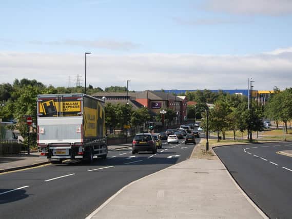 The A6178 Sheffield Road at Meadowhall after resurfacing was completed (pic: Sheffield Council)