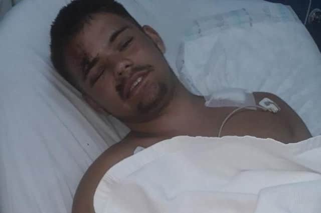 Tyler Hutchinson in hospital in Turkey
