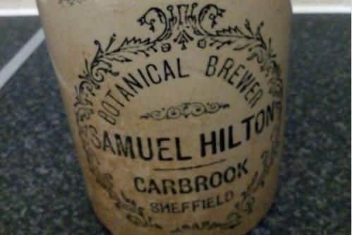 The bottle, said to be from Carbrook Hall, was advertised for sale by a Jamie Smith on the Sheffield History Facebook page