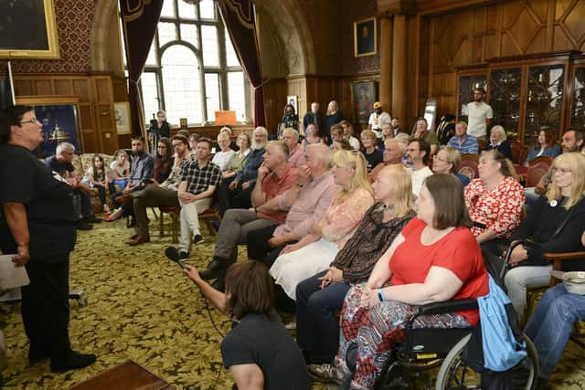 Sheffield community group It's Our City, in a packed Lord Mayor's parlour, launch their petition to force a referendum on how decisions are made by the council.
