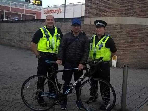 The bike was reunited with its owner by Sheffield city centre officers.