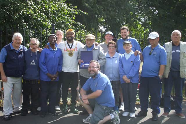 Members of Abbeyfield Bowling Club with the Lord Mayor (Picture: Neil Fletcher)