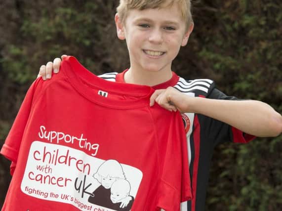 Carl James took part in the walk to raise money for Children with Cancer UK