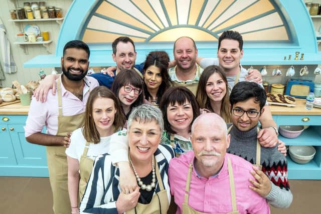 Contestants taking part in The Great British Bake Off 2018 (left to right) Antony, Imelda, Dan, Kim-Joy, Karen, Ruby, Briony, Jon, Terry, Manon, Luke and Rahul