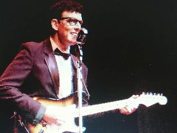 Oh boy! Andrew Morley as Buddy Holly