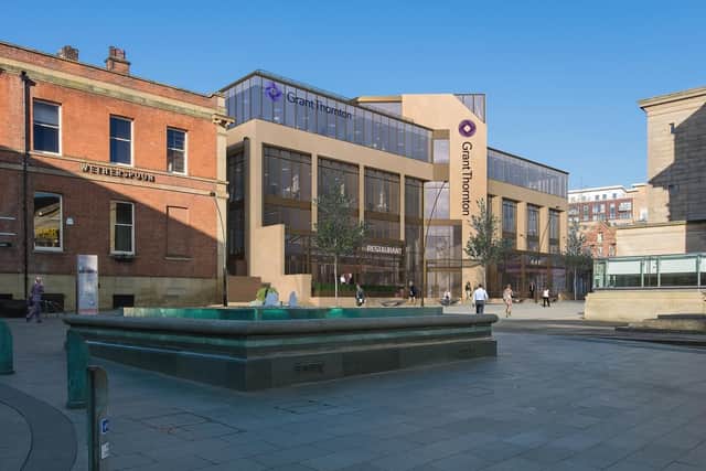 An artist's impression of the Grant Thornton office in the former NUM building on Holly Street, Sheffield.