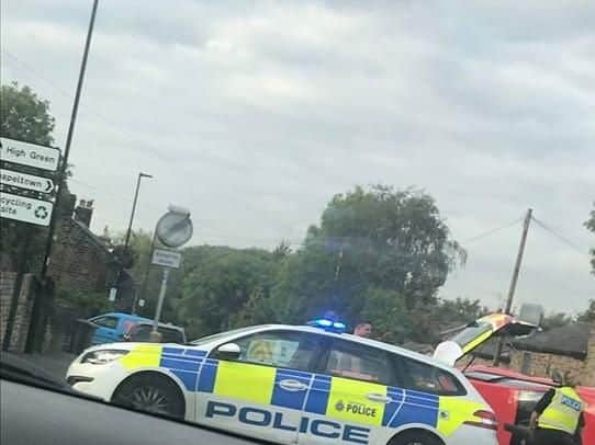 Emergency services were at the scene near Burncross Road today (Picture: Antonia Clare)