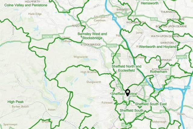 The proposed new constituencies for Sheffield. Picture: Boundary Commission