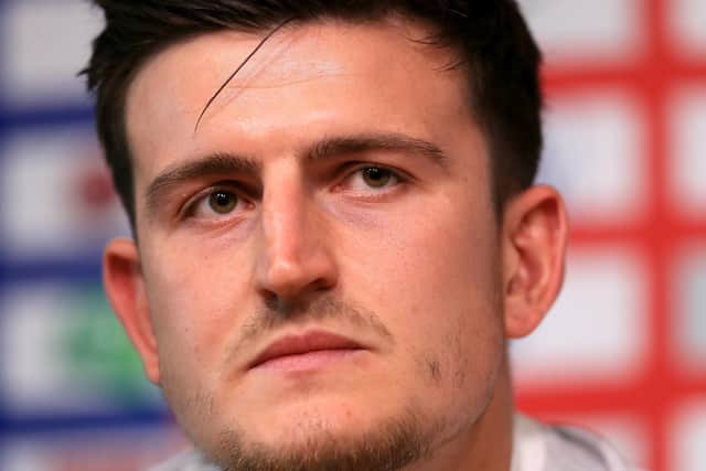 England's Harry Maguire during a press conference at The King Power Stadium,