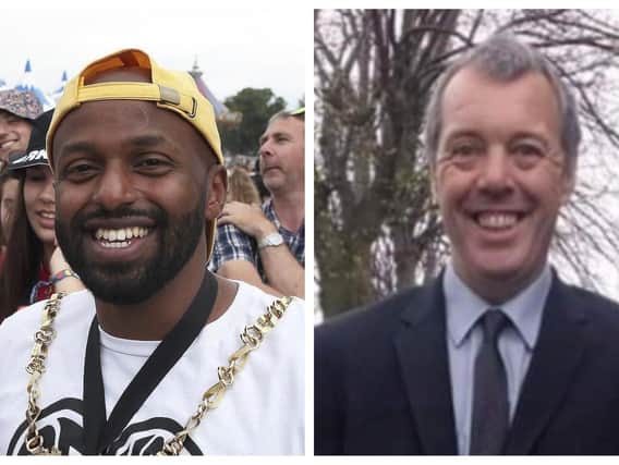 Sheffield lord mayor Magid Magid and Ecclesfield parish councillor Dave Ogle, who has challenged him to a boxing match