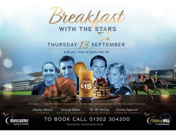 Breakfast With The Stars at Doncaster Racecourse