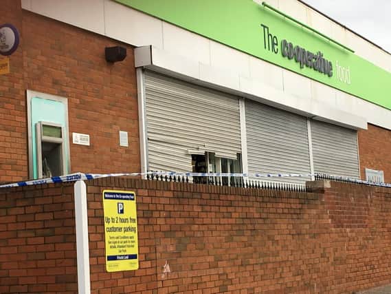 The Co-op cash machine has been targeted by thieves.