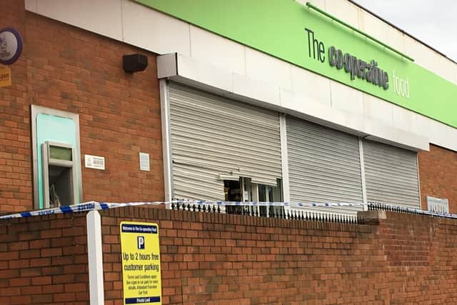 The Co-op cash machine has been targeted by thieves.