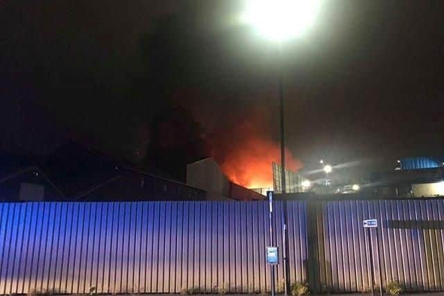 The fire at a recycling plant in Darnall, Sheffield. Picture: Gabriela Anastasia Kozickyte