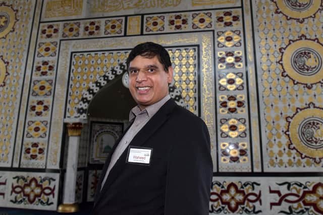 Waheed Akhtar at the Madina Masjid Mosque Open Day. Picture: Andrew Roe.