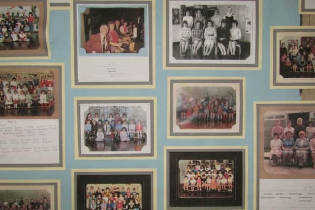 Old photographs and memorabilia are on display in the school halls