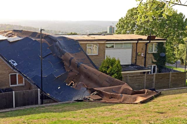 A roof has blown off a house in Middle Hay Place, Gleadless.