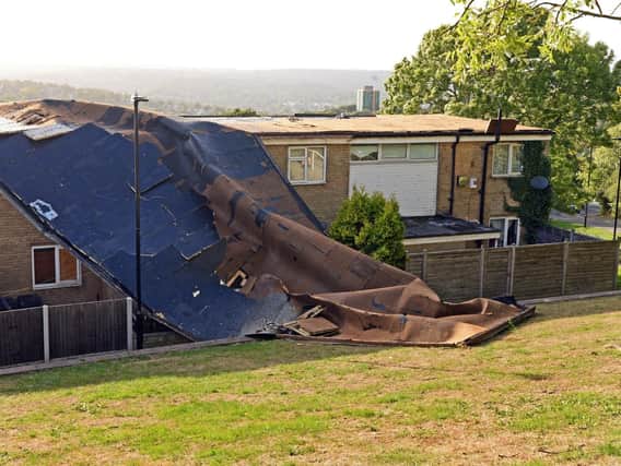 A roof has blown off a house in Middle Hay Place, Gleadless.
