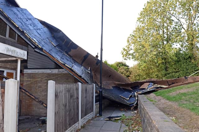 A roof has blown off a house in Middle Hay Place, Gleadless.