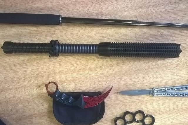 Weapons recovered by police in Doncaster as part of Operation Sceptre