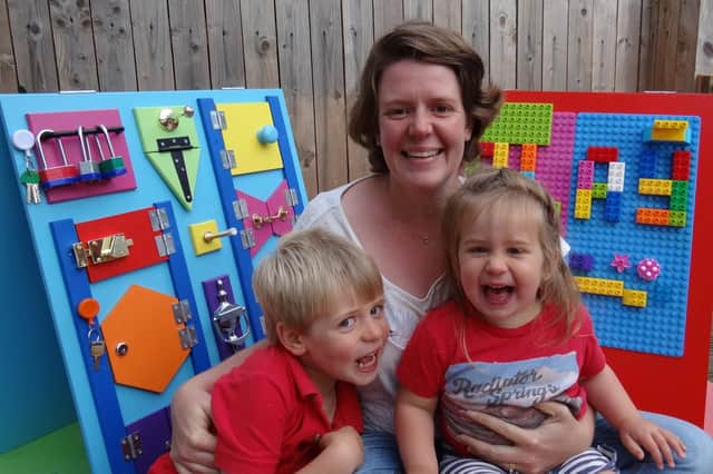 Alice Curren with son Daniel, five, and daughter Lucy, two.