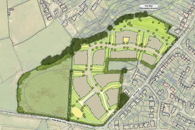 Outline plans for new homes at the 'Royd Farm village' site