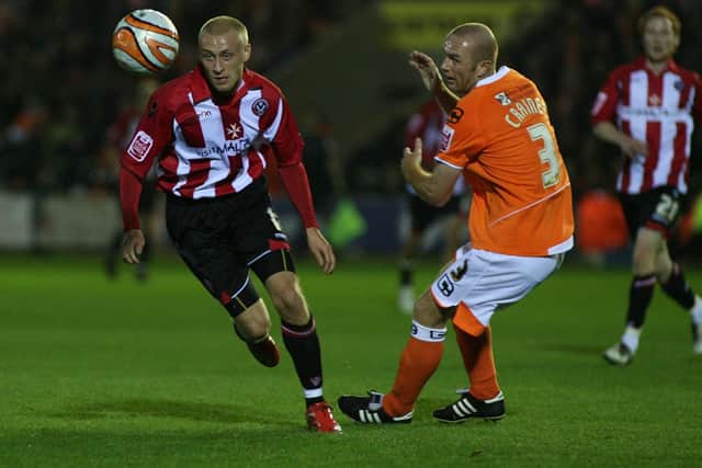 David Cotterill in action for the Blades