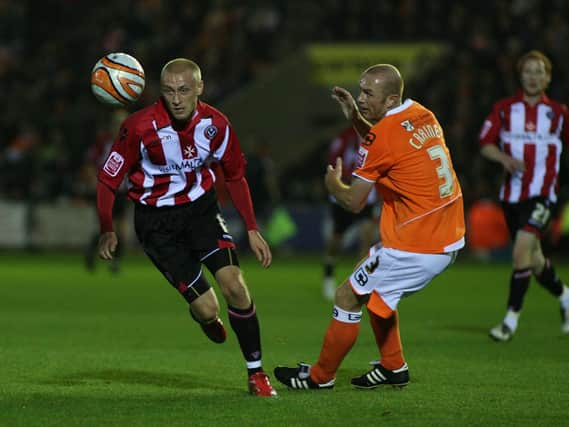 David Cotterill in action for the Blades