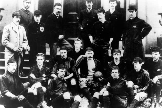 An early Sheffield FC team photo, believed to date from the 1890s