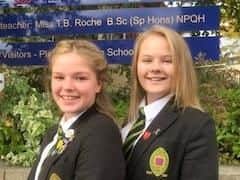 Amelia Thompson and Darcie Parker, both aged 13, are raising money to buy a Bee sculpture in memory of Manchester bombing victim Kelly Brewster, from Sheffield