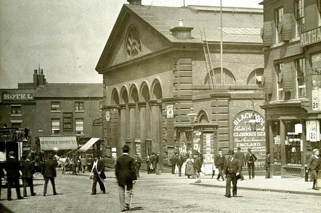 Haymarket in Sheffield in 1900, taken by an unknown member of Sheffield Photographic Society