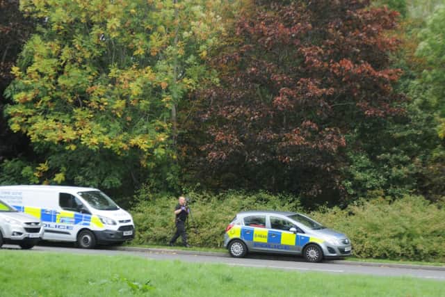 Crime scene investigators at the scene in Mosborough. Picture: Sam Cooper/The Star.