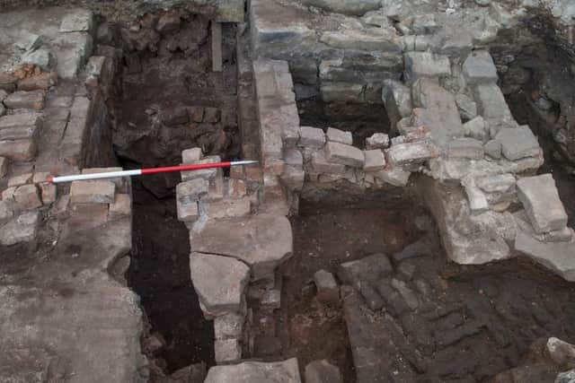 Excavation work at the Sheffield Castle site