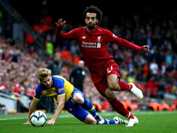 Liverpool's Mo Salah has not recahed the heights of last season in front of goal. PA