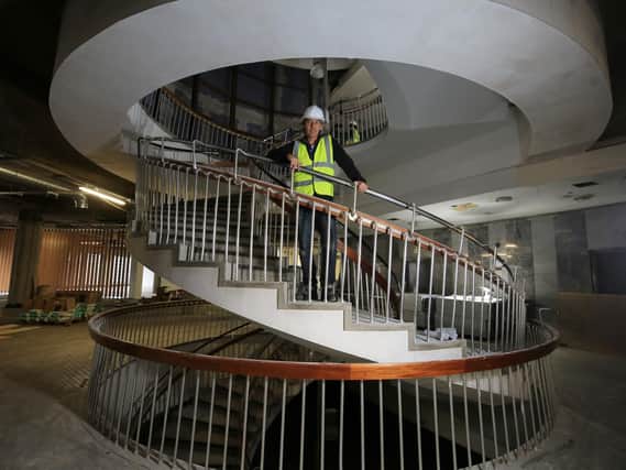 Work on the Kollider digital hub in the old Co-op building on Castlegate in Sheffield. Pictured is Nick Morgan. Picture: Chris Etchells