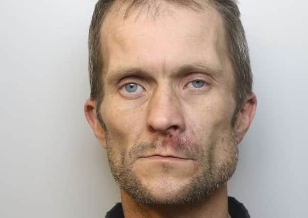 Pictured is Colin Steven Phillips, 40, of Hardwick Drive, at Arkwright Town, Chesterfield, who has been jailed for 18 weeks after he admitted two counts of theft.