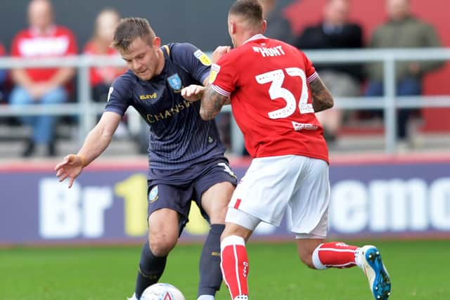 Jordan Thorniley played on the left hand side of midfield against Bristol City