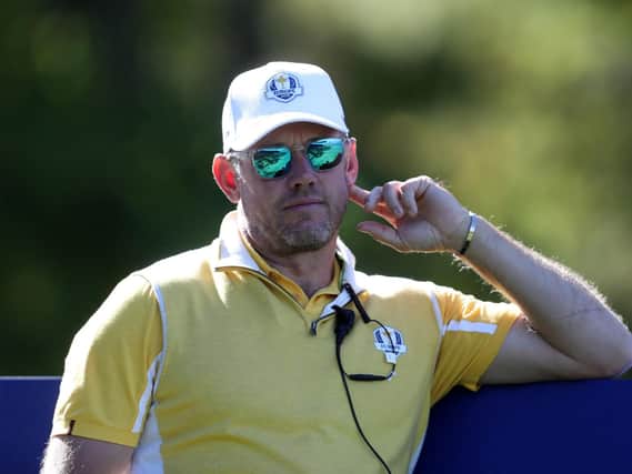 Team Europe vice captain Lee Westwood during preview day four of the Ryder Cup at Le Golf National, Saint-Quentin-en-Yvelines, Paris. PRESS ASSOCIATION Photo. Picture: David Davies/PA Wire.