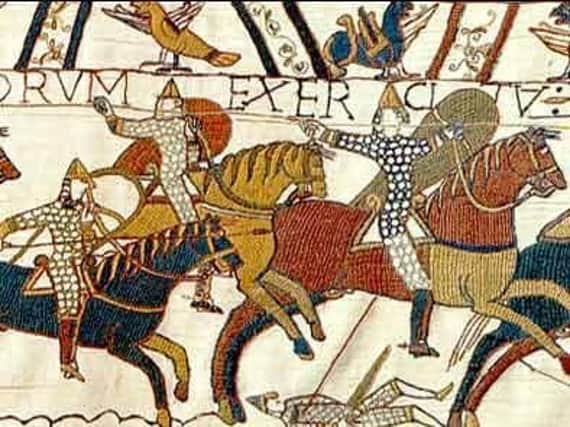 Norman knights on the Bayeux tapestry