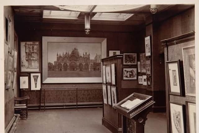 The picture gallery at the Ruskin Museum, which was housed at Meersbrook Hall from 1890 to 1953