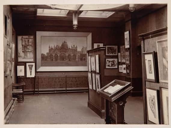 The picture gallery at the Ruskin Museum, which was housed at Meersbrook Hall from 1890 to 1953