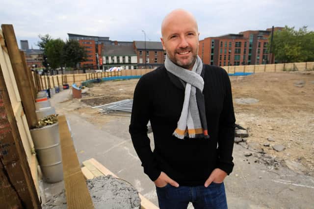 David Cross, founder of Coda Studios, at the site of Great Central - a development that will bring scores of residential apartments and several commercial units. Picture: Chris Etchells