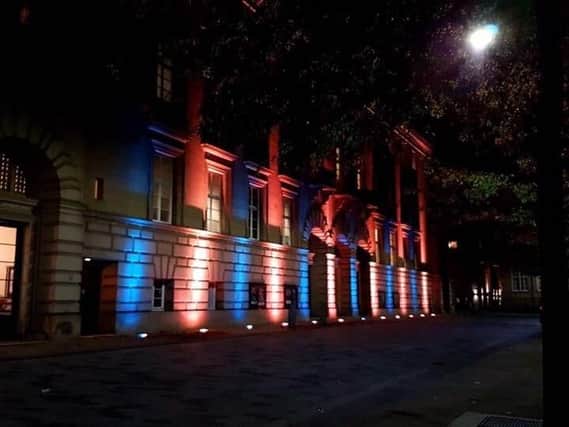Sheffield City Hall last year showing support for Baby Loss Awareness Week